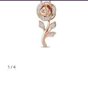 Enchanted Belle Diamond Rose Pendant in Rose Gold